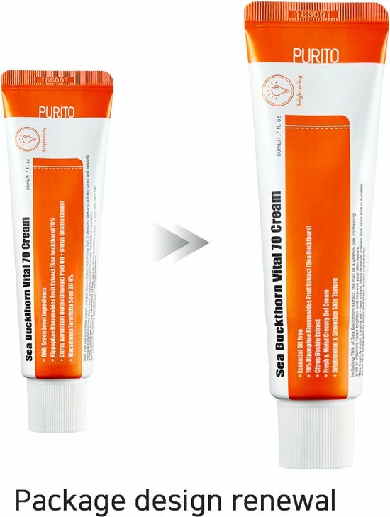 Purito Sea Buckthorn Vital 70 Cream 50 Ml 4 Purito Sea Buckthorn Vital 70 Cream 50 Ml - Afbeelding 2