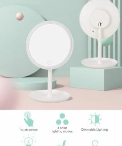 FlinQ Draadloze Design Make-up Spiegel - Oplaadbaar - Drie Lichtstanden - Roze - Ronde Make-up Spiegel 13 FlinQ Draadloze Design Make-up Spiegel - Oplaadbaar - Drie Lichtstanden - Roze - Ronde Make-up Spiegel -Maybelline-winkel 550x738 1