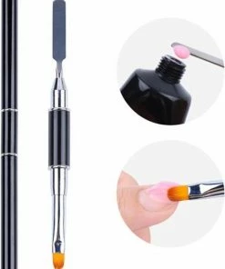 Ardran & Tookar Nagel Polygel Tool - Gel Penseel - Nail Poly Gel Tool - 2 In 1 Kwast Met Spatel -Maybelline-winkel 550x741 1