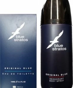 Blue Stratos Eau De Toilette 100 Ml & Deo Spray 150 Ml