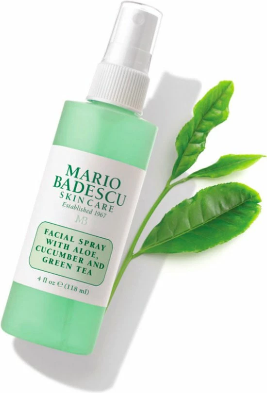 Mario Badescu Facial Spray With Aloe, Cucumber & Green Tea - Facemist - Vermoeide Huid - Hydratatie - Artikel Vrij Van Ftalaat, Parabenen, Sulfaat - 118ml 4 Mario Badescu Facial Spray With Aloe, Cucumber & Green Tea - Facemist - Vermoeide Huid - Hydratatie - Artikel Vrij Van Ftalaat, Parabenen, Sulfaat - 118ml - Afbeelding 2