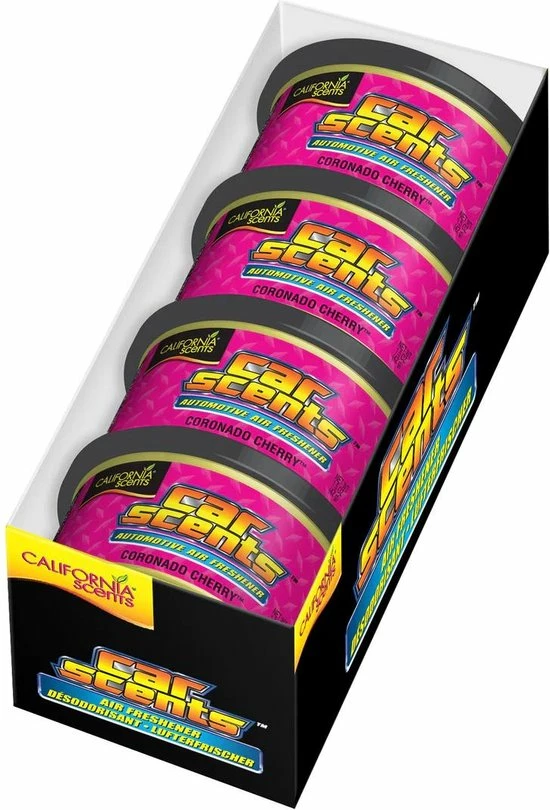 California Scents - Luchtverfrisser - Coronado Cherry - Kersen - 4 Pack - Autogeurtje 3 California Scents - Luchtverfrisser - Coronado Cherry - Kersen - 4 Pack - Autogeurtje