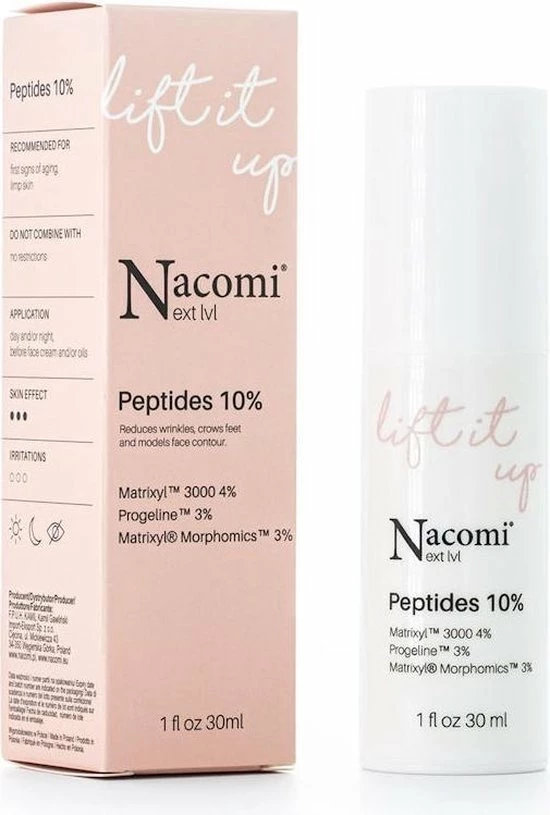 Nacomi Lift It Up Peptides Serum 10% 30ml. 3 Nacomi Lift It Up Peptides Serum 10% 30ml.
